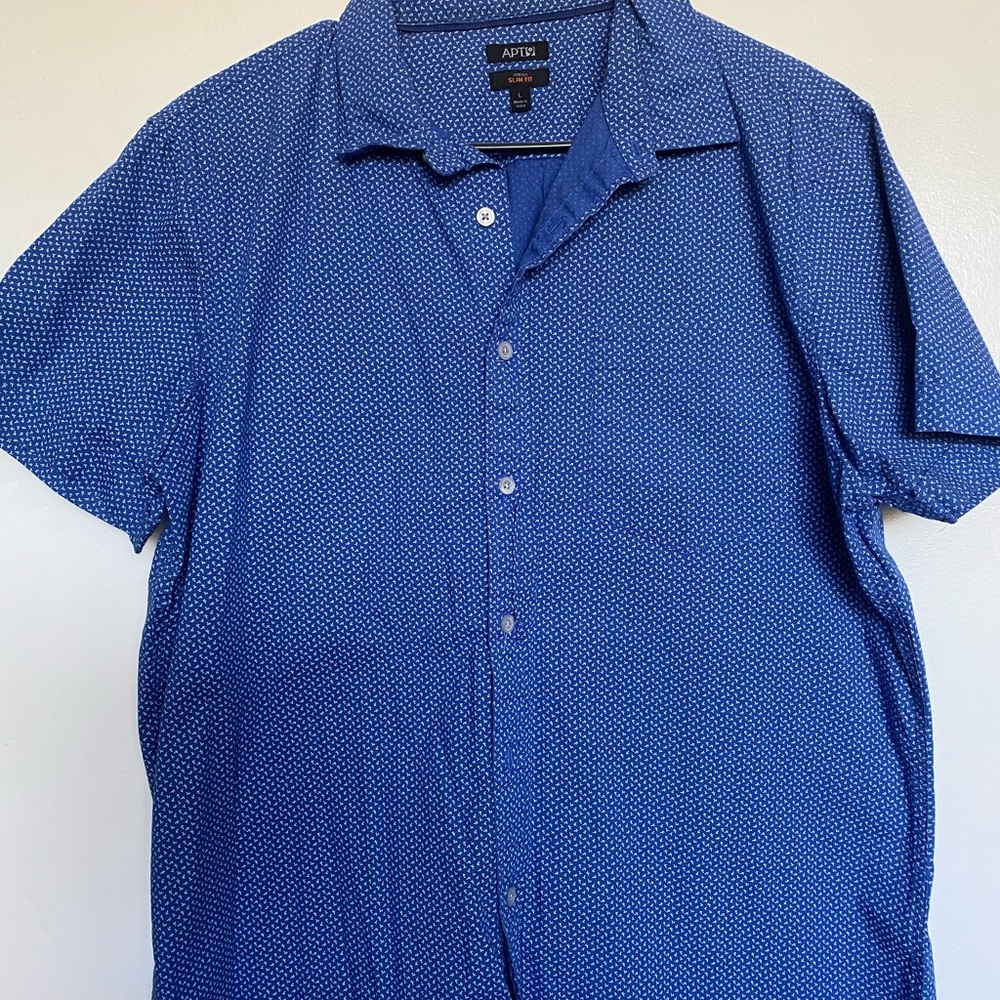 Blue Button Up